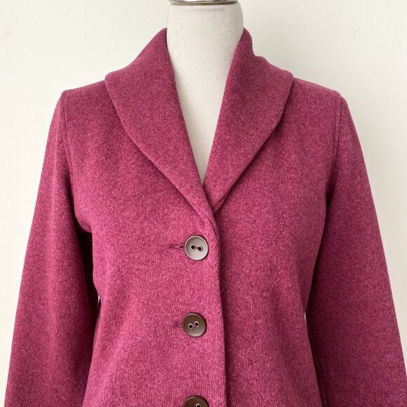 Merrell Arabella Button Front Cardigan Sweater Raspberry - Picture 3 of 13